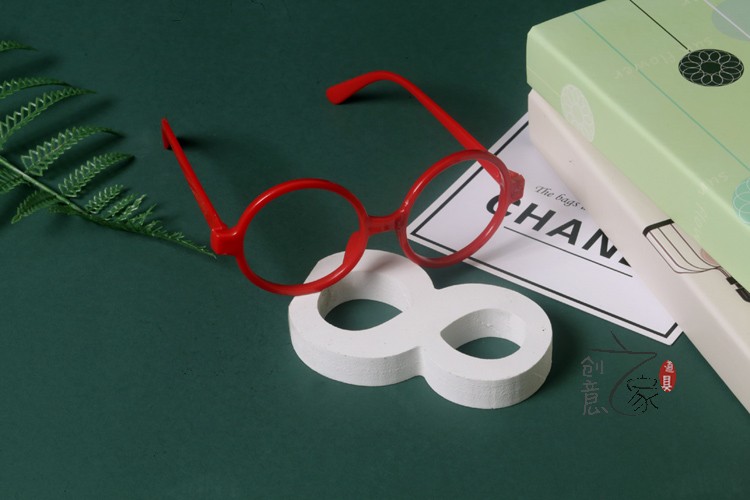 Chụp ảnh trang trí kính trẻ em kính khung đạo cụ Harry Potter kính thủy tinh tròn kính trẻ em kính mắt anna
