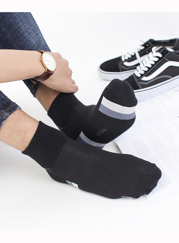 Vớ nam vớ mùa hè Hàn Quốc nhập khẩu vớ nam cotton cotton mỏng lưới thoáng khí cho nam vớ thể thao mùa hè - Vớ nam vớ mlb