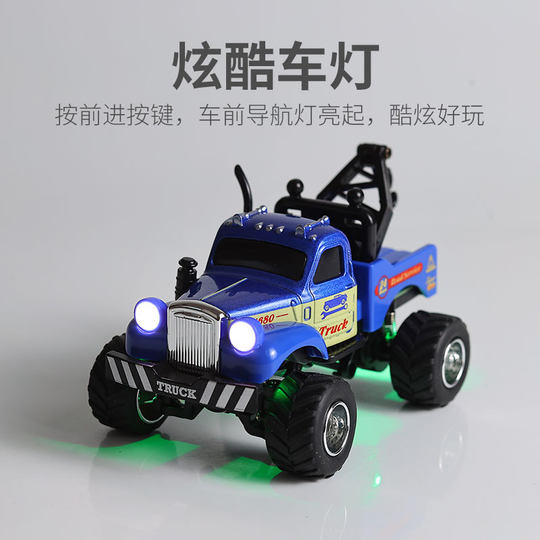Rc road rescue vehicle boy black technology bigfoot off-road toy car mini alloy boy and girl birthday gift