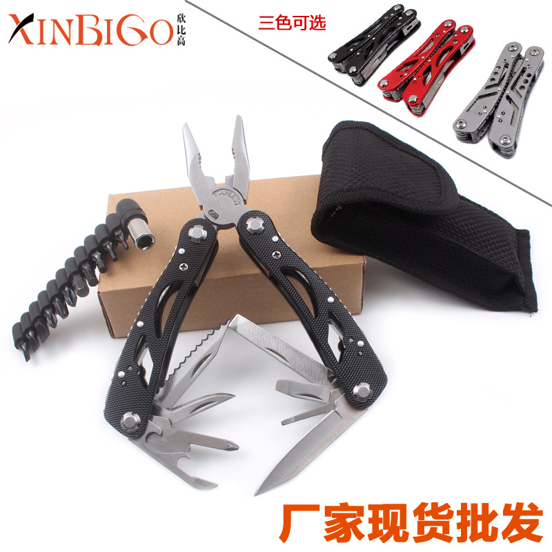 Hot Sell Stainless Steel Multifunction Knife Pliers Folding Multipurpose Pliers Emergency Tool Pliers Outdoor Camping Supplies Equipment