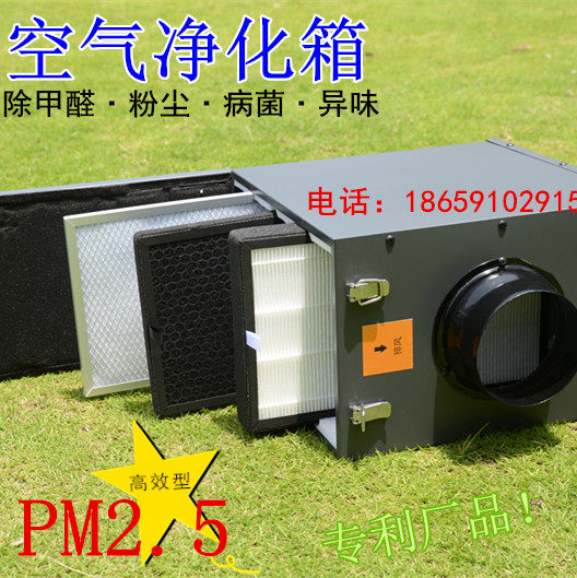 Fresh air system filter haze removal bacteria purification box air purifier air filter box 100-250mm