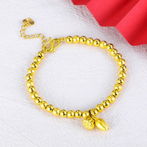 Bronze gilded two-love bracelet Vietnam Shakin lotus Lotus Lotus Flowers handmade net Red live the same source of stock