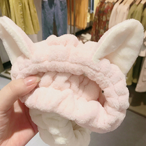 Japanese version three-dimensional cat ears headband ins Korean style cute elastic headband headband face wash makeup headband