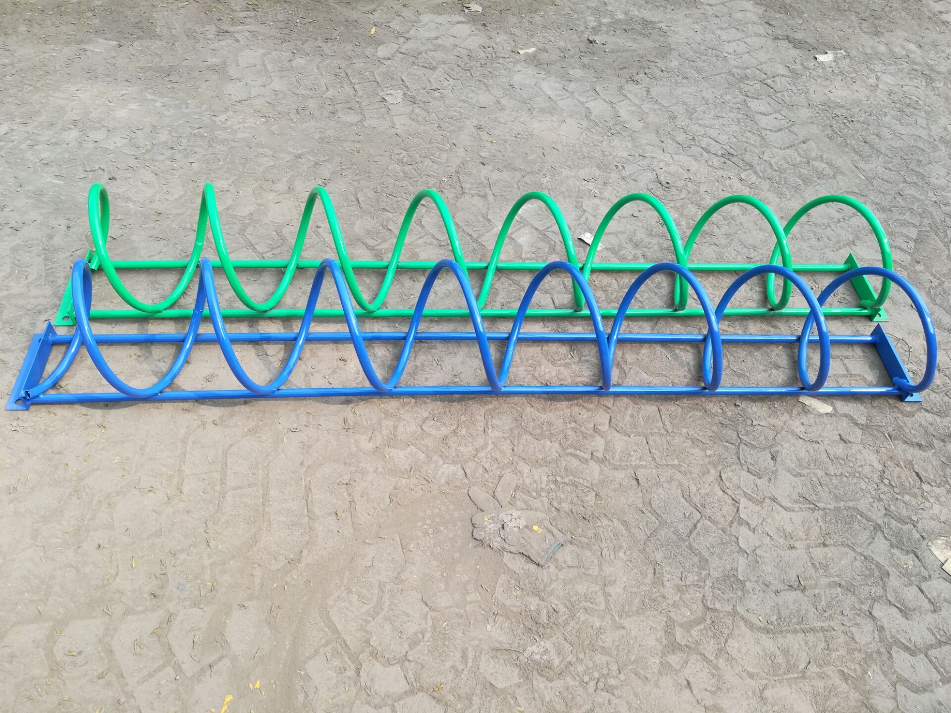 Electric car parking rack Spiral bicycle parking space parking rack Bicycle parking lock thickened dragon