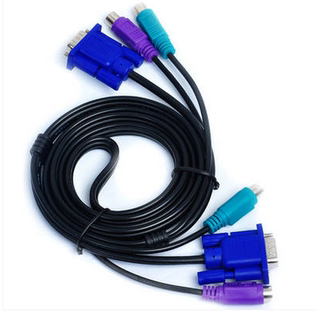 三堡 SKV-A500 KVM三并线  KVM切换器连接线专用线 公对公 5米