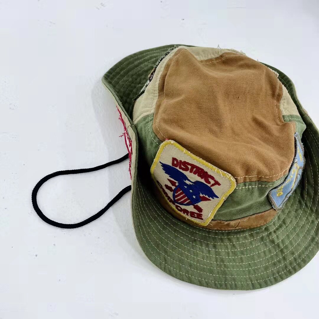 (In stock) Children's medieval style badge embroidery fisherman hat sun hat