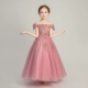 Trang phục dạ hội trẻ em váy công chúa chủ nhà đám cưới nhỏ cô gái đuôi dài mô hình trang phục catwalk mùa thu