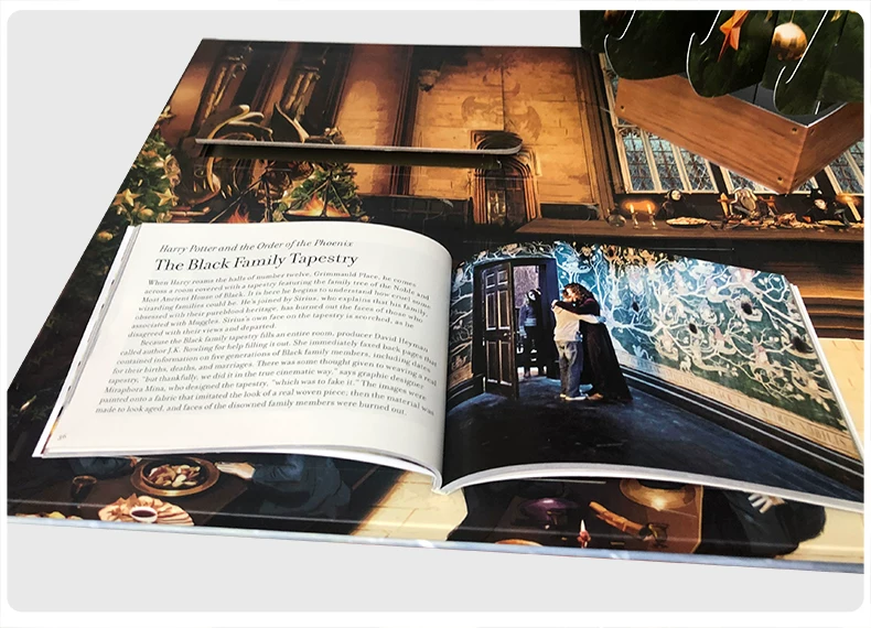 Гарри Поттер Хогвартс Рождество трехмерная книга импортированная оригинал на английском Гарри Поттер: Рождественская поп-ап 3D головоломка для занятий книгa Рождественский подарок книга Стерео Джелс