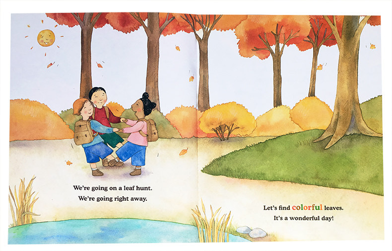 英文原版we Re Going On A Leaf Hunt我們一起撿樹葉輕松押韻趣味故事韻文兒童親子閱讀啟蒙英語故 Yahoo奇摩拍賣