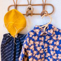 Children Shirt Nicole Family Spring New Pint Boy Girl Pure Cotton Cartoon Little Bear Turns Polo Shirt Baby Shirt