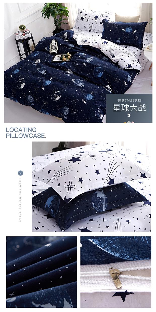 Bộ lưới màu đỏ với bộ phim hoạt hình con báo màu hồng 1.8M đôi giường đôi gồm bốn bộ 1,2 tấm ký túc xá ba bộ chăn đệm