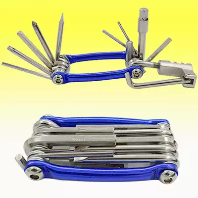 Bicycle repair tool set Multi-function hexagon combination wrench screwdriver Mountain bike chain cutter Portable