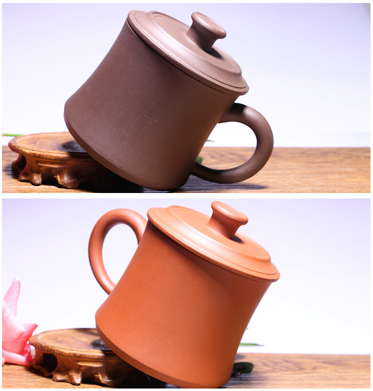 Yi Zisha Cup Handmade Original Mine Purple Mud Tea Cup Cup with Cover Kung Fu Tea Set Chữ tùy chỉnh miễn phí bình hãm trà