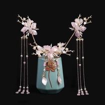 Chinese clothing headdress hair hairpin set ancient hair crown hairpin full set of tassel hair accessories hair comb walking jewelry