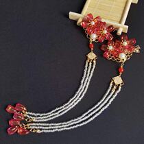 Super fairy ancient hair hairclip Hanfu accessories step shake long stream Su Xianqi pair clip hair card costume clip headwear women