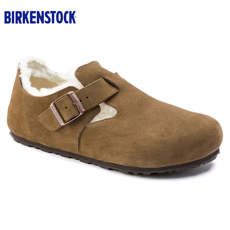 German Imported Birkenstock Shoes Genuine Birkenstock Autumn and Winter Cashmere Suede London Cork Casual Shoes
