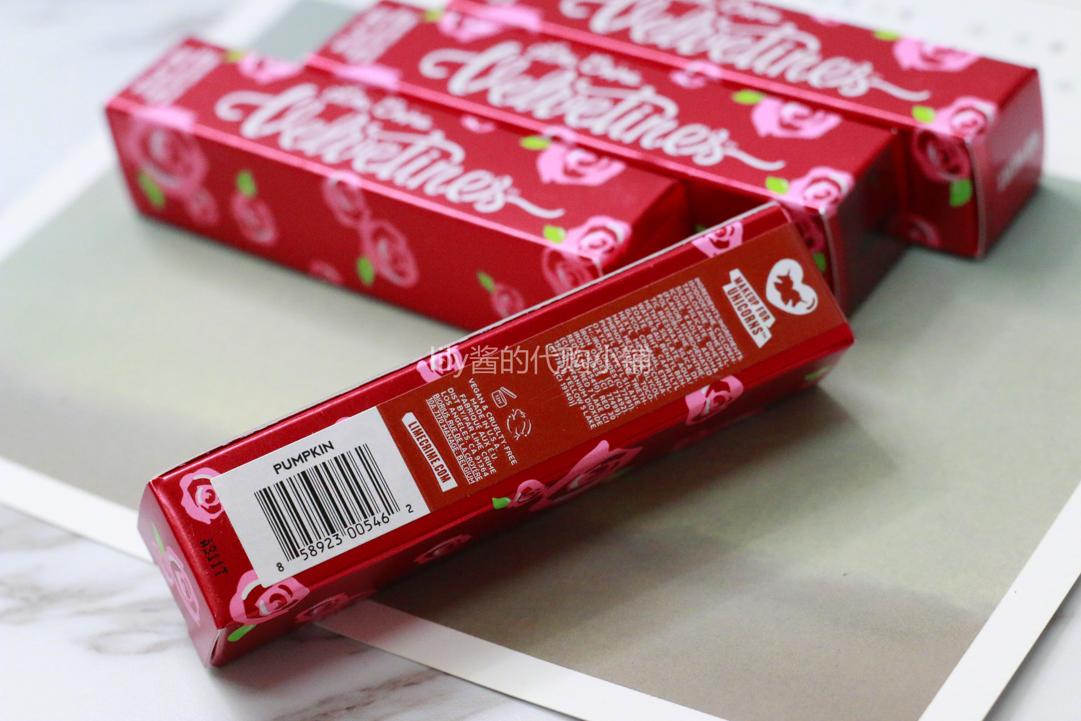 Spot LimeCrime unicorn US official web velvet fog surface lipstick with red fog surface lip gloss