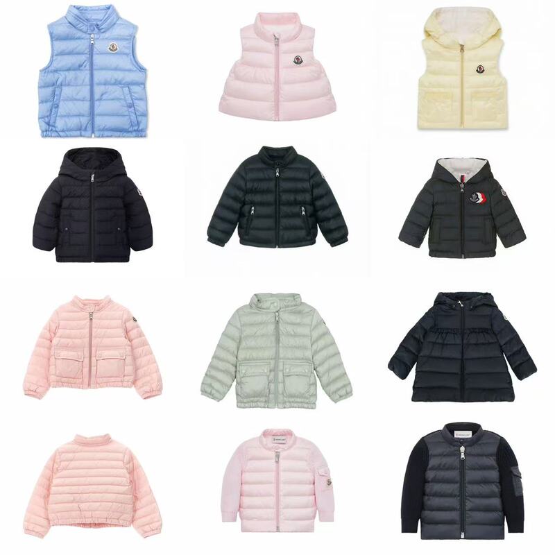 In-Stock Moncler Children's Clothing 26 Spring/Summer Baby down Jacket Boys and Girls Zipper Top Children's Hooded Coat