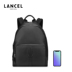 Lancel Lanzi OSCAR Dòng nam Da vai Ba lô thời trang Pháp da bò Computer Bag A08349 