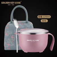 Розовая льняная сумка, универсальная вилка из нержавеющей стали, 1 шт