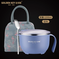 Синяя льняная сумка, универсальная вилка из нержавеющей стали, 1 шт