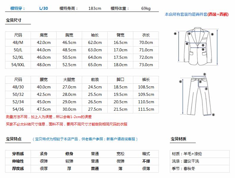 Costume homme en laine pour Quatre saisons - Ref 1559827 Image 20
