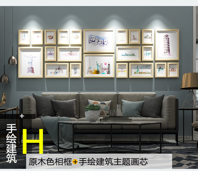 Нордический негабаритный фото стена клип декоративный подвеска гостиная никаких следов гвоздь фоторамка творческий стена стена сочетание фото стена 