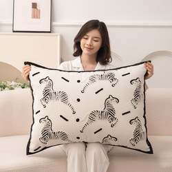 ins Zebra Creative Pillow Cushion Sofa Living Room Bay Window Accessible Luxury Fancy Pillow Case Oversized Backrest Cushion