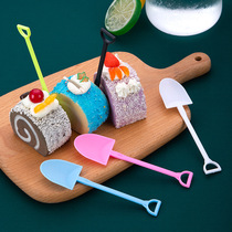 One - time plastic scoop fruit cake dessert ice cream spoon creative pot small shovel spoon 100