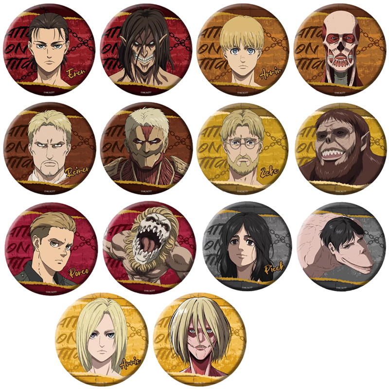 【Official Genuine】Attack on Titan Final Season Eren Jäger Peripheral Grating Transform Badge