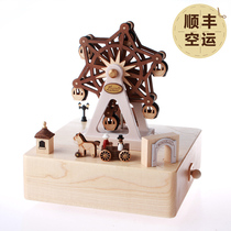 jeancard Music Box Amusement Park Ferris Wheel Wooden Music Box Send Girlfriend Birthday Valentines Day