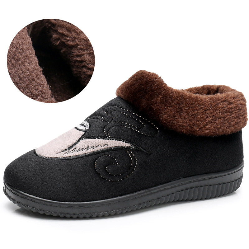 Sky Foot Xiang Winter Warm Thickening Home Cotton Shoes New old Beijing Bushoes Caede Men's shoes Soft Bottom Anti-slip-Taobao