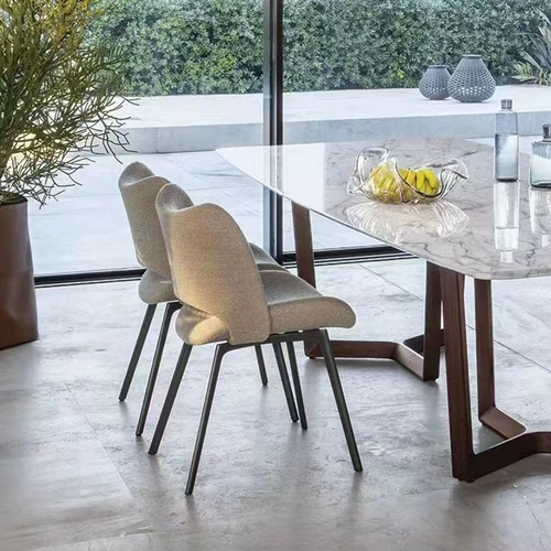 Простой домашний обеденный стул современный светлый роскошный задний стул Дизайнер творческий гостиный стул Изображение Единое кресло Nordic Nordic