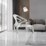 Итальянский инопланетный прозрачный смола эпоксидный хрустальный стул комнаты обеденный стул Рокбург Маленький Красная книга Акриловое кресло