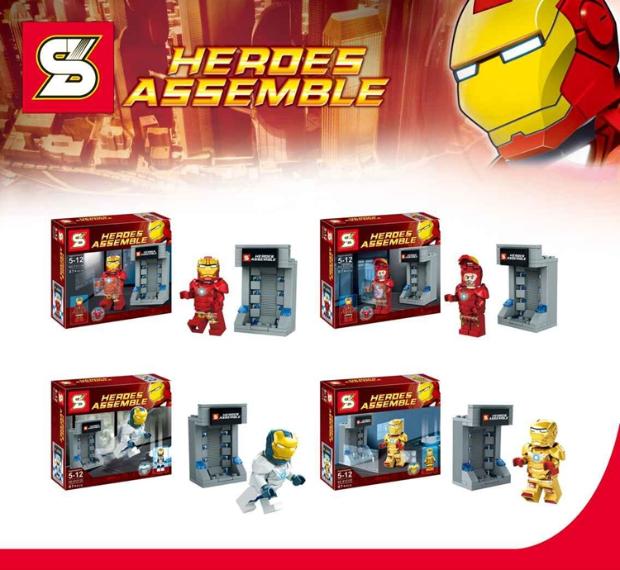 乐高人仔积木益智玩具复仇者联盟2 幻影忍者漫