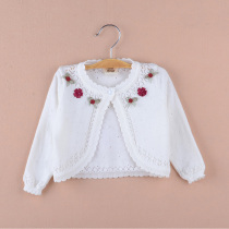 Childrens clothing 2-4 years old little girl baby coat baby 0-1 year old princess coat spring and autumn lace outside with cloak shawl