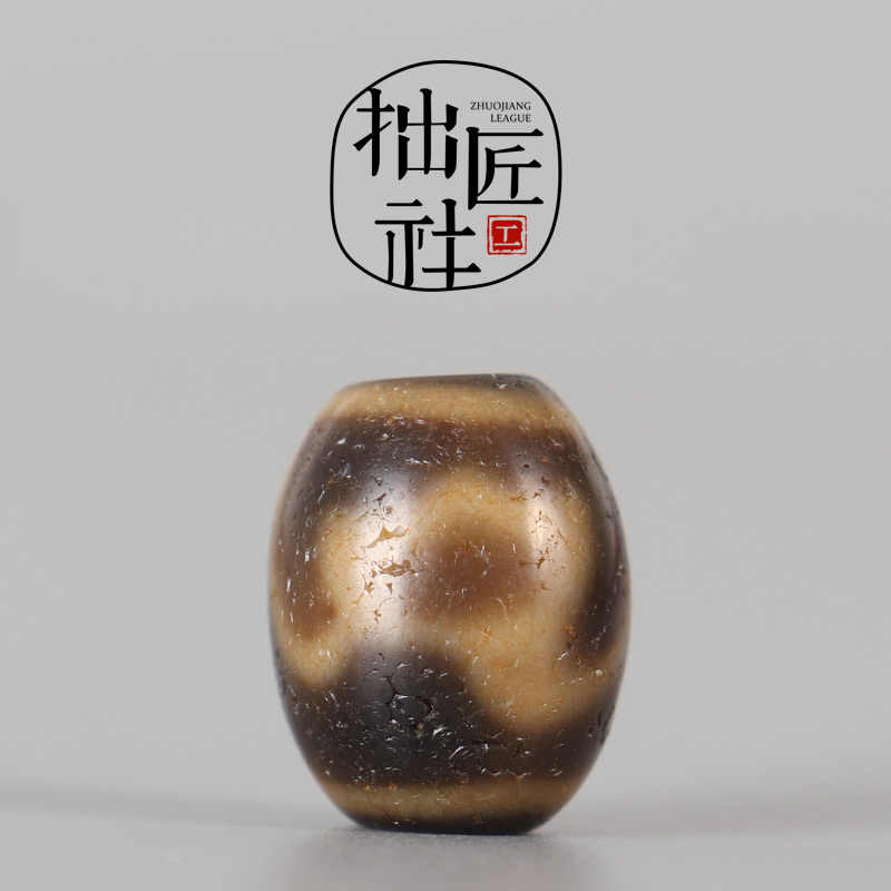 御幸天珠】1793 水蓮花天珠 30x18mm 睡蓮花天珠 蓮花天珠