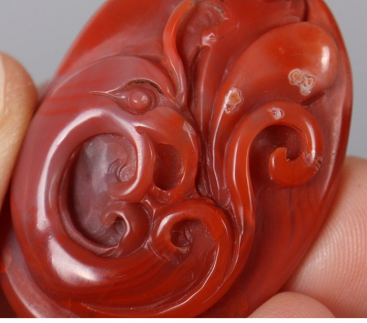 DIY аксессуары （一物一图）手工雕制原矿南红凤凰吊坠 项链挂坠 手串配饰