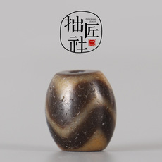 Украшения на руку 原矿西藏水纹天珠 藏传天珠真品 藏式佛珠念珠手串diy配珠配饰