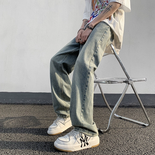 Прямые свободные джинсы, штаны для отдыха, в американском стиле, свободный крой