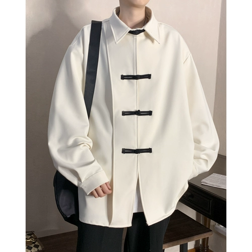 Дизайнерская мужская рубашка, китайский стиль, тренд сезона, этнический стиль