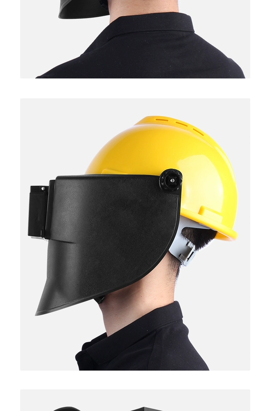 Hoạt động trên cao mặt nạ hàn hàn hồ quang argon mờ gắn trên đầu plug-in mũ bảo hiểm an toàn mũ bảo hiểm hàn màn hình mặt đặc biệt cho thợ hàn mặt nạ phòng độc chống khói