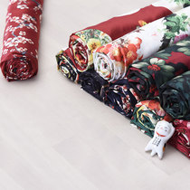 Simulation silk satin fabric printed clothing skirt fabric retro elegant spring and summer cheongsam fabric satin fabric