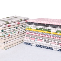 Plaid fabric cotton linen fabric background cloth ins Wind curtain sofa fabric tablecloth head clearance treatment