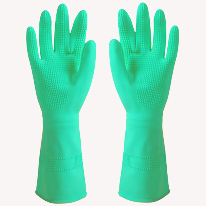 Home cleaning as sanitary patch hand thickened durable anti-slip dishwashing kitchen glueing waterproof as housework fashion gloves