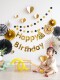 Happy Birthday Ritual Decoration Girl Baby Flag Background Wall Home Children Balloon Party Scene Arrangement