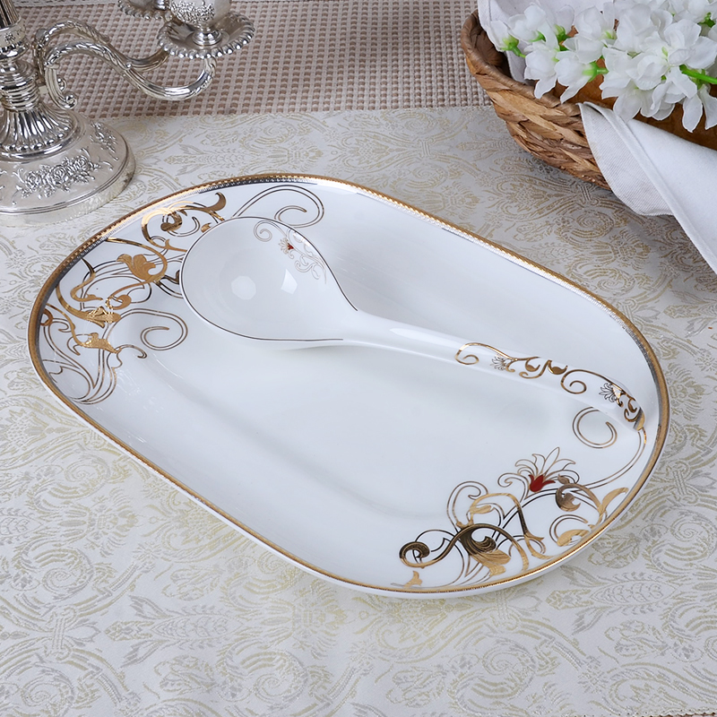 European dishes suit tangshan princess I 52 head tableware suit dishes household ipads China Chinese dish bowl