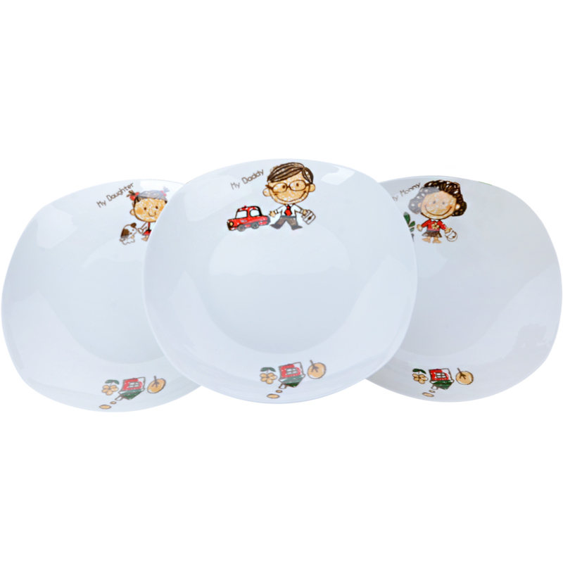 Family party LIDS, creative household ipads China party food dish soup plate/suit/8 inch ceramic deep dish plate