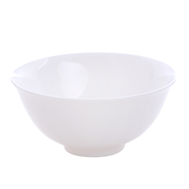Gold square pure white ipads porcelain bowl with rainbow such use small bowl of soup bowl practical excessive penetration bowl of Chinese big bowls of salad bowl
