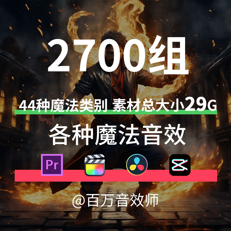 Extensive Collection of Magical Sound Effects, Such as Water, Fire, Ice, Acid, Wind, Electricity, Healing, Teleportation, Summoning, Attack, Fighting, Etc